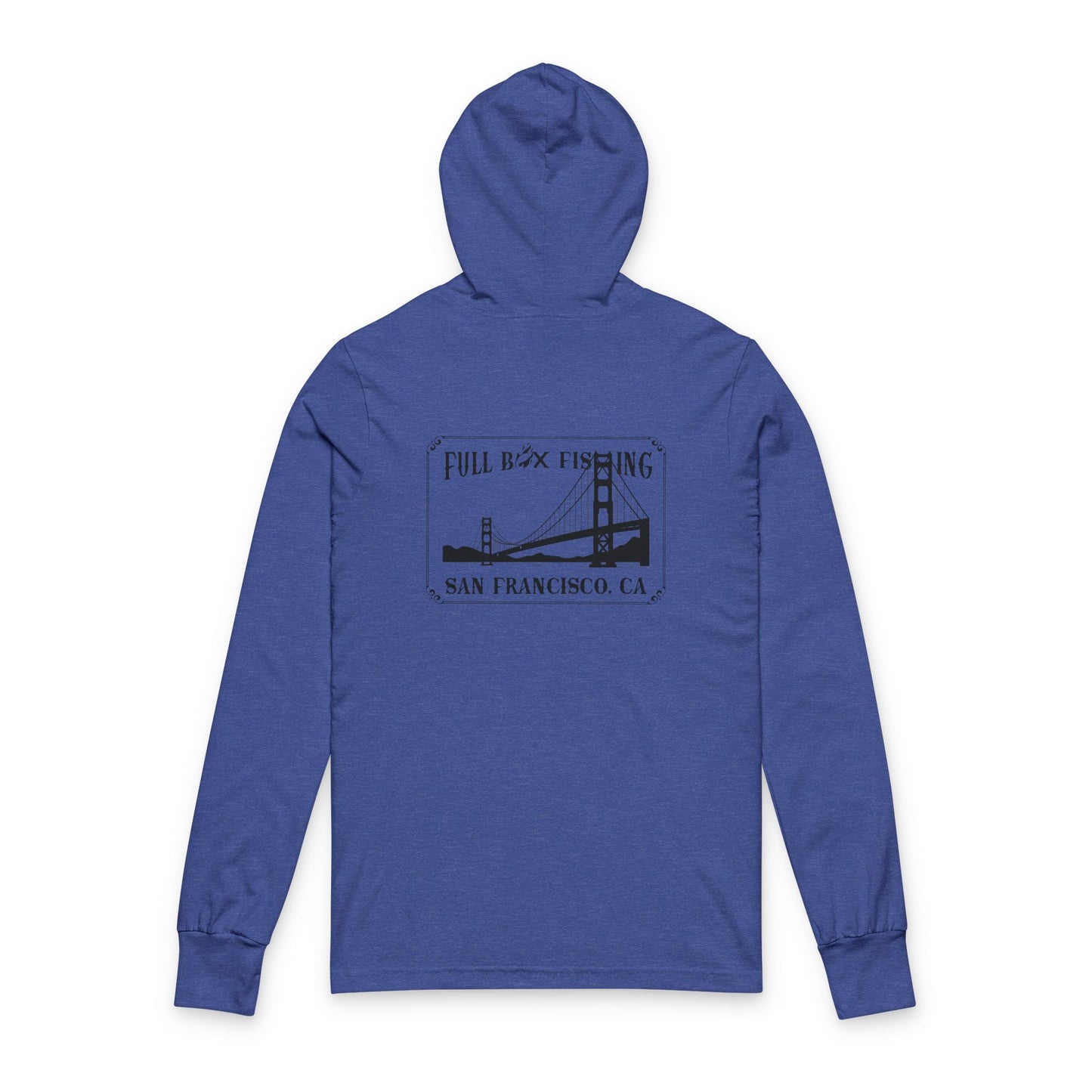 Hooded Long Sleeve Tee - Full Box Fishing Designs
