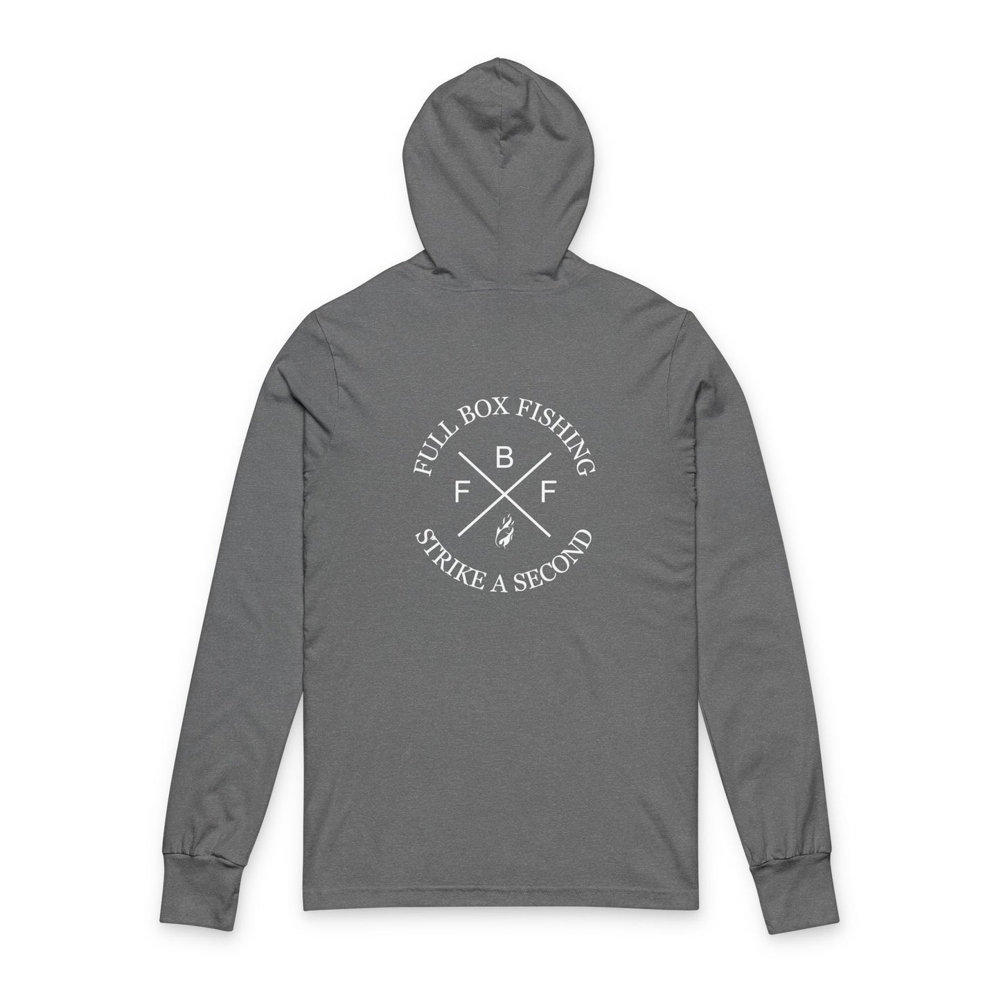 Hooded Long Sleeve Tee - Full Box Fishing Designs
