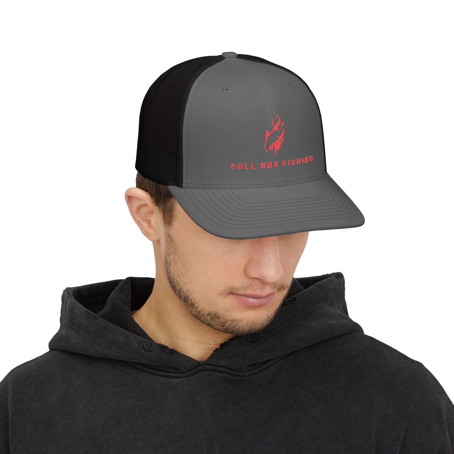 Richardson 112 Embroidered Snapback Trucker Cap - Full Box Fishing Designs