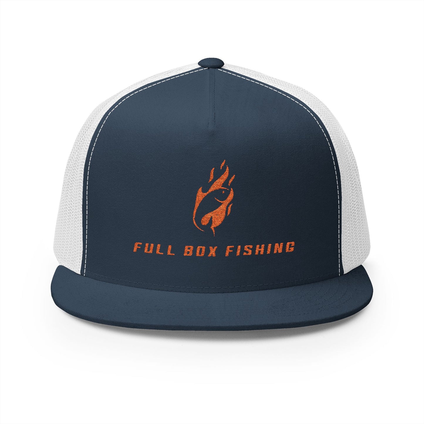 Embroidered 5 Panel Trucker Cap - Full Box Fishing Designs