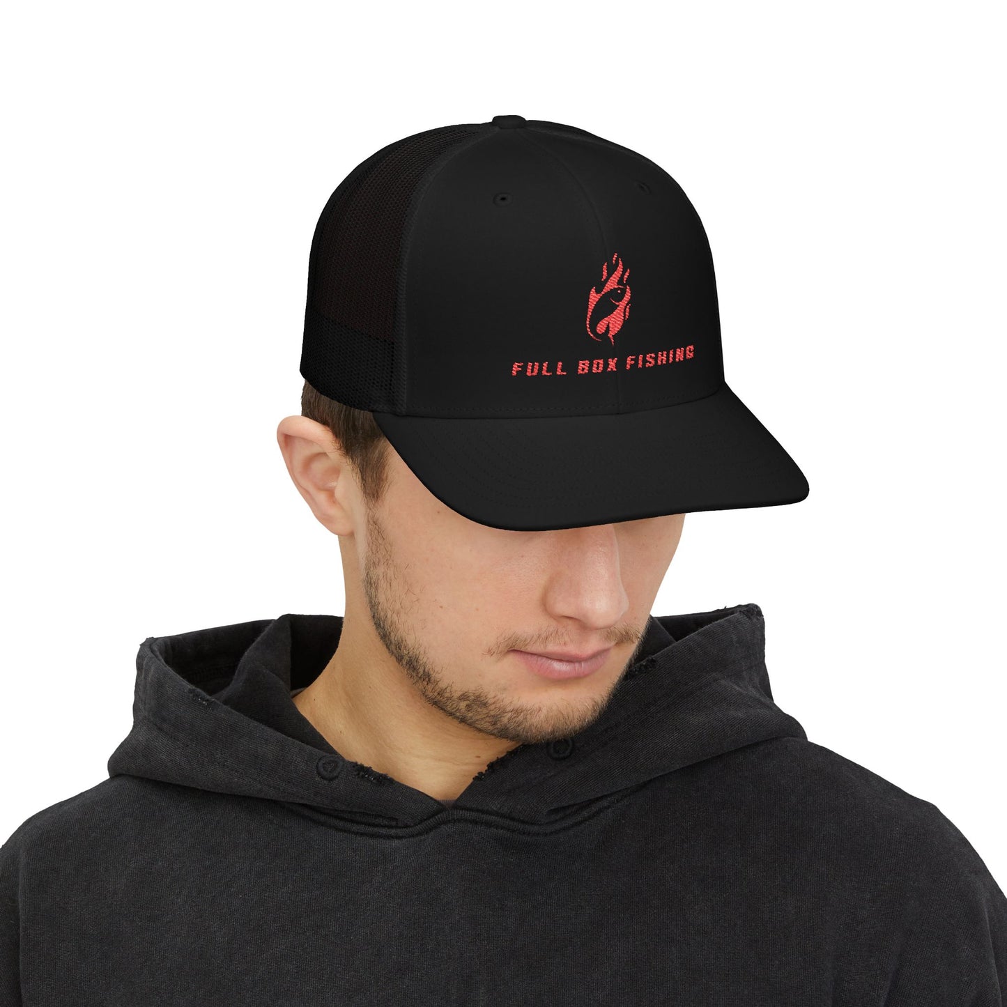 Richardson 112 Embroidered Snapback Trucker Cap - Full Box Fishing Designs