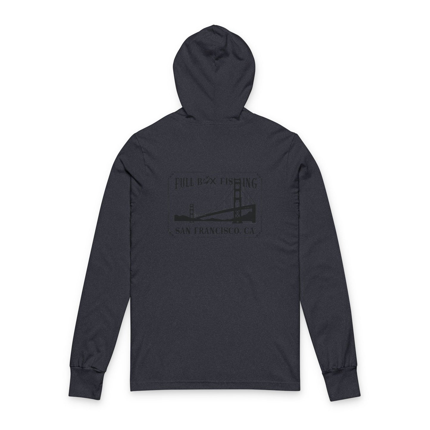 Hooded Long Sleeve Tee - Full Box Fishing Designs