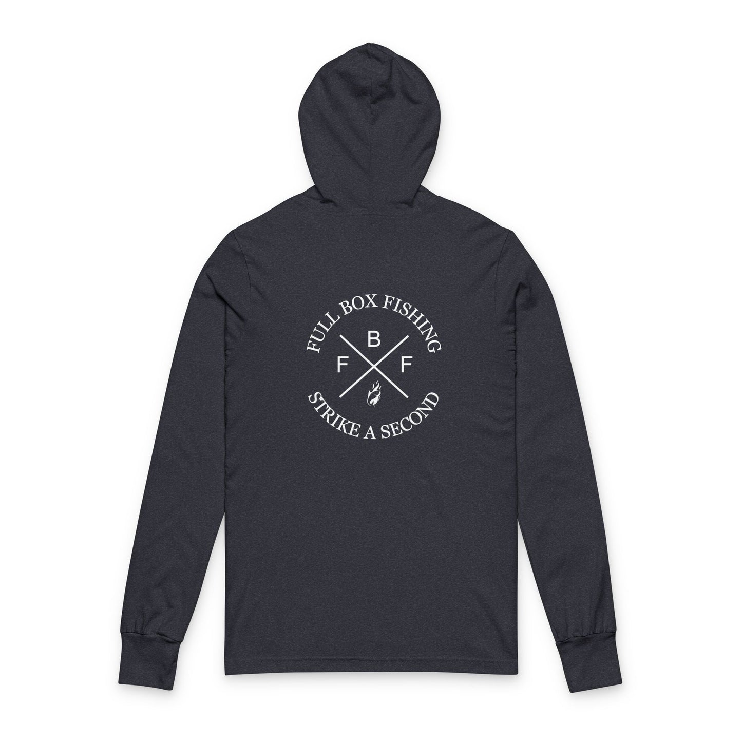 Hooded Long Sleeve Tee - Full Box Fishing Designs