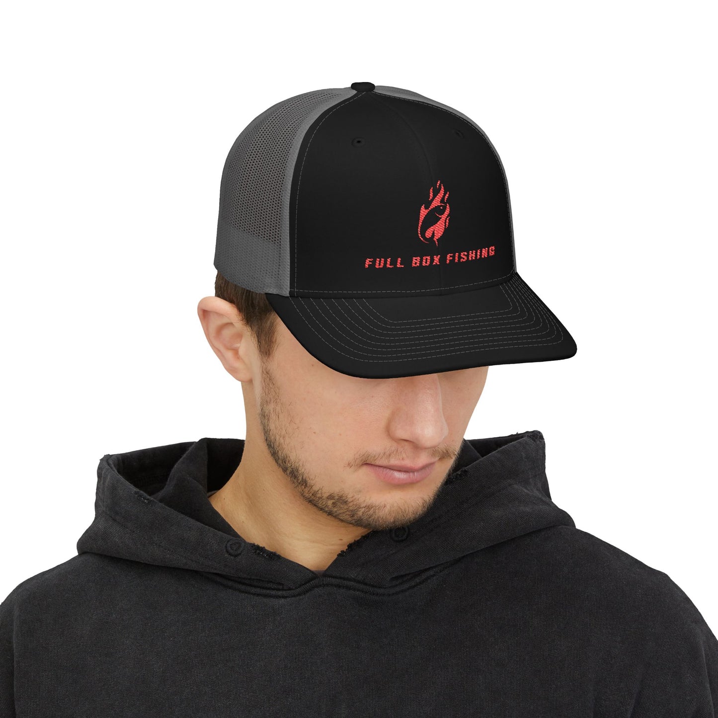 Richardson 112 Embroidered Snapback Trucker Cap - Full Box Fishing Designs