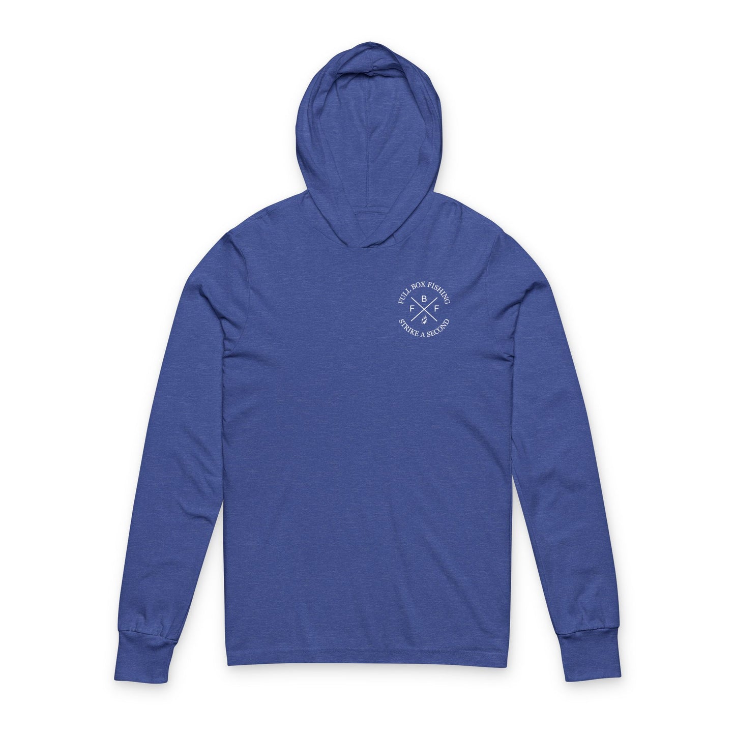Hooded Long Sleeve Tee - Full Box Fishing Designs