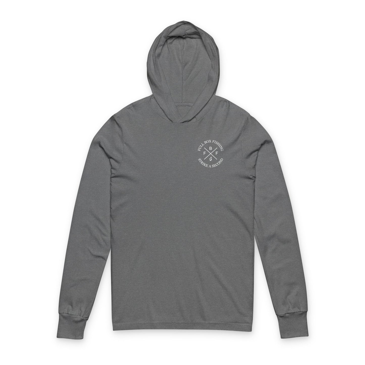 Hooded Long Sleeve Tee - Full Box Fishing Designs