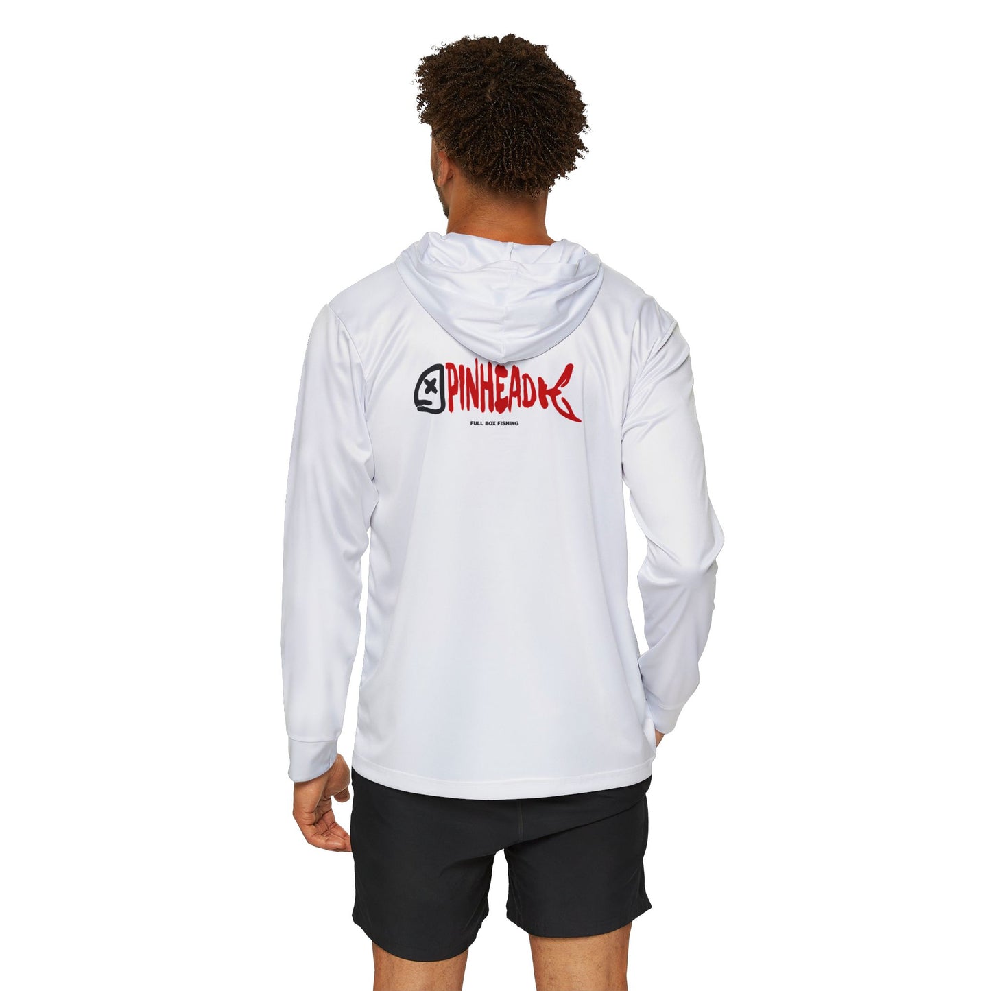 Performance Long Sleeve Hoodie - Pinhead Full Box Fishing Design