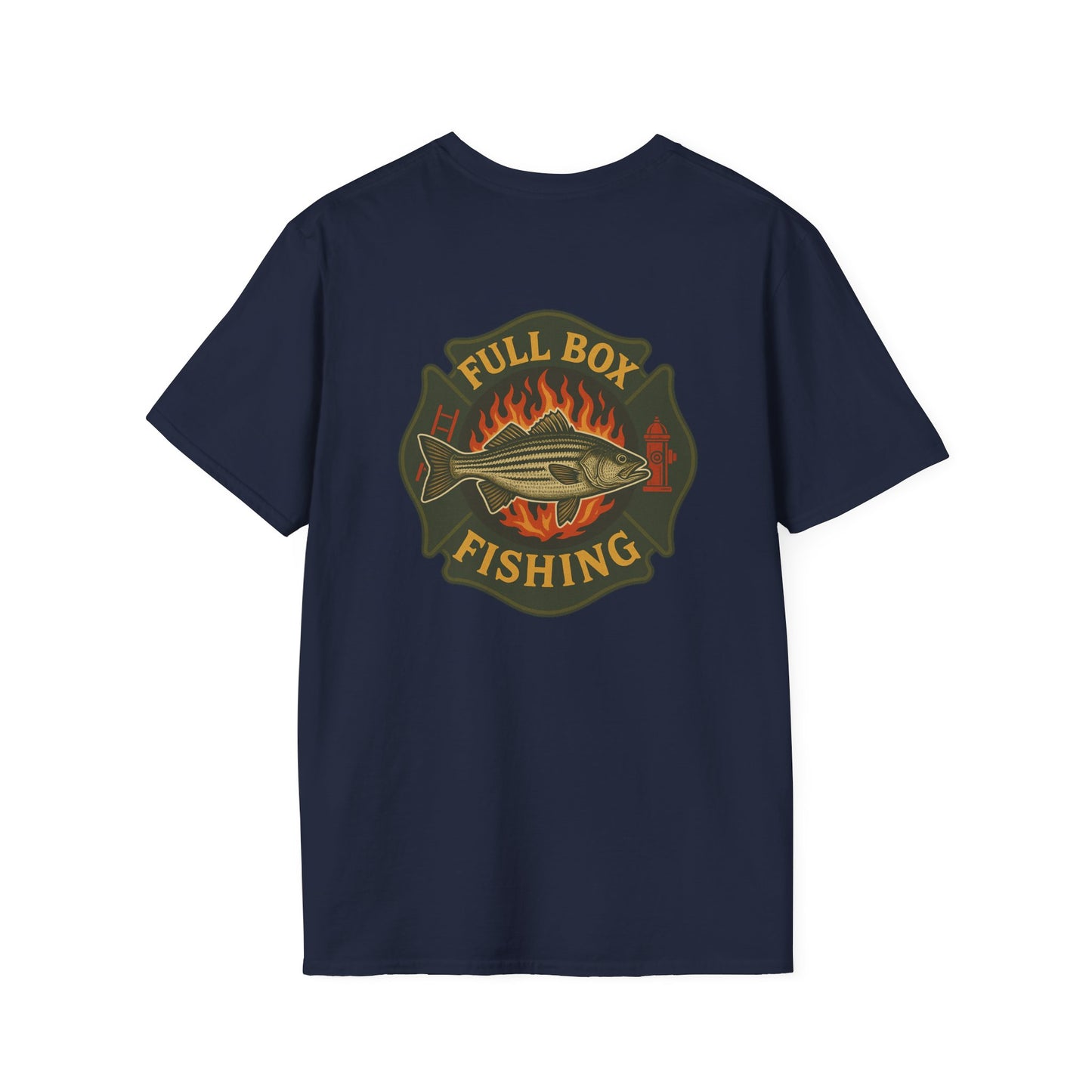 Striper Maltese Cross Tee - Full Box Fishing Designs