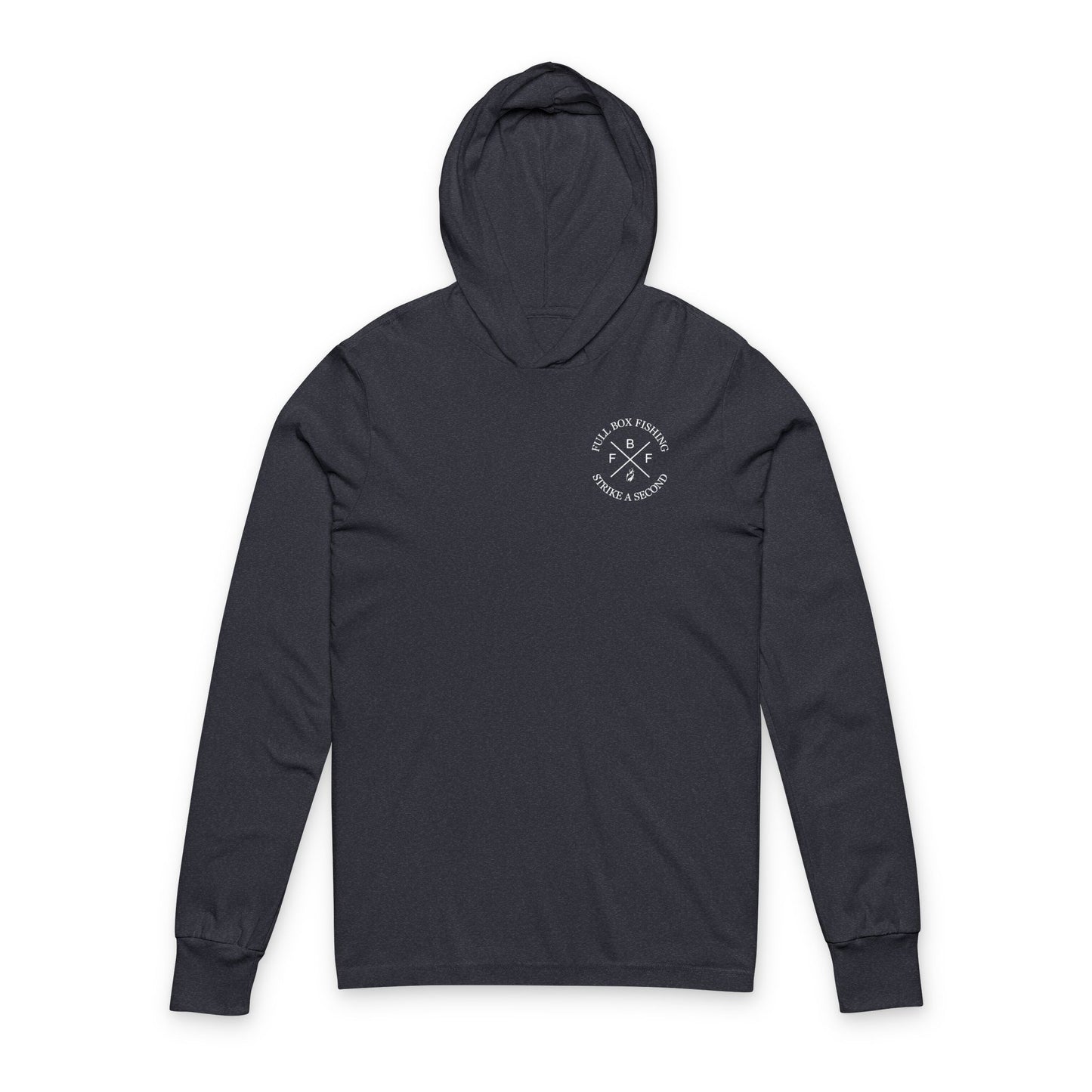 Hooded Long Sleeve Tee - Full Box Fishing Designs