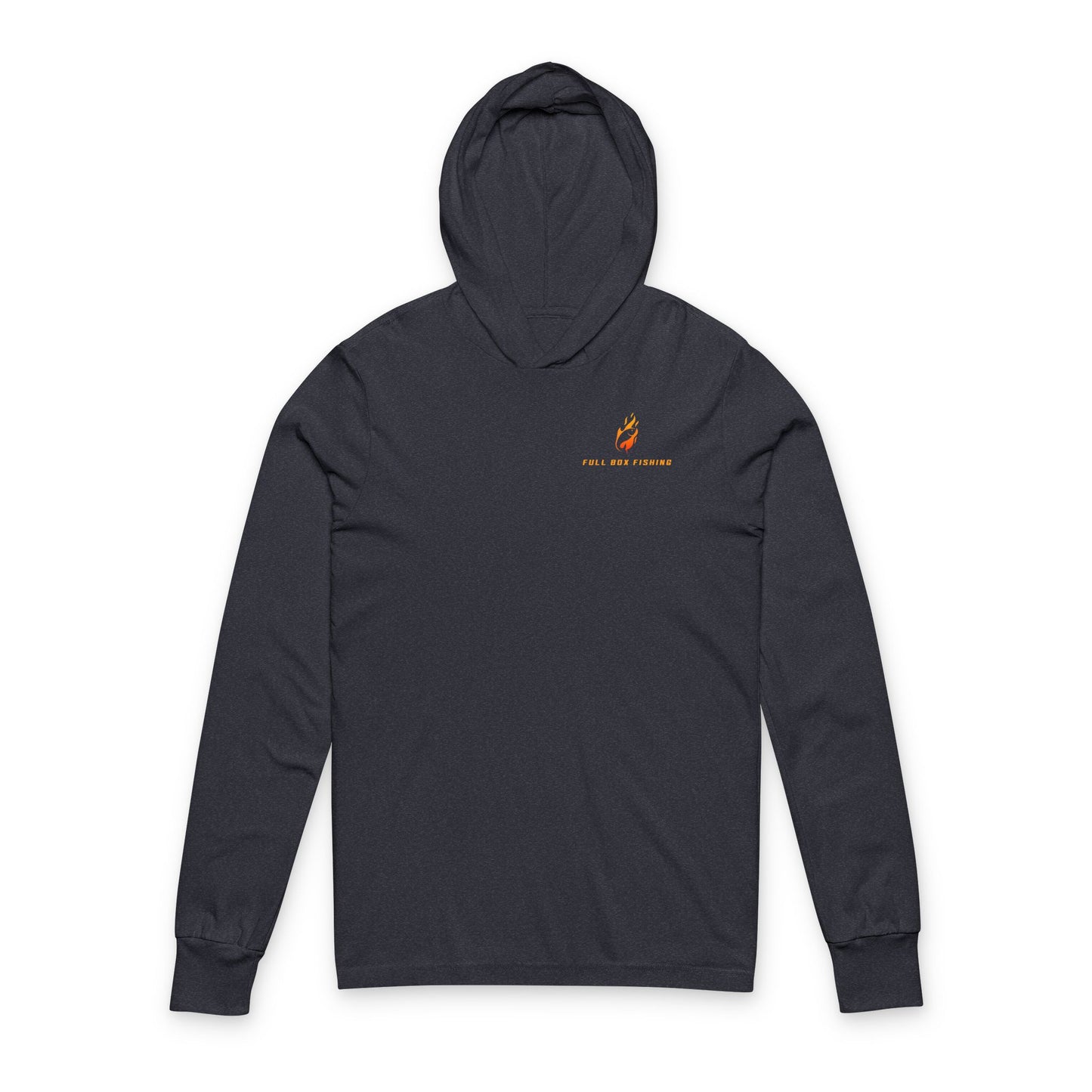 Hooded Long Sleeve Tee - Full Box Fishing Designs