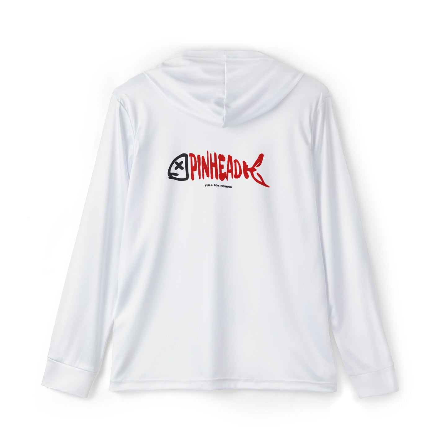 Performance Long Sleeve Hoodie - Pinhead Full Box Fishing Design