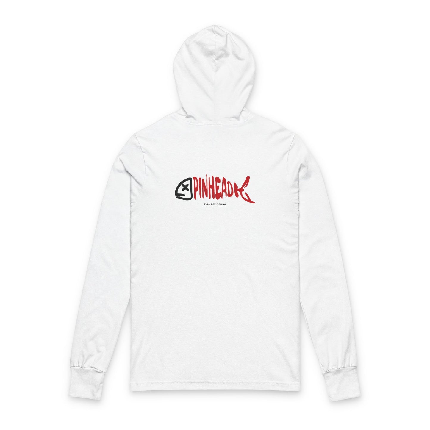Hooded Long Sleeve Tee - Pinhead Full Box Fishing Designs