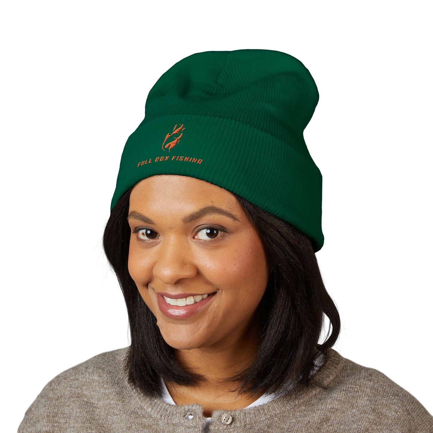 Classic Cuffed Beanie - Full Box Fishing Designs