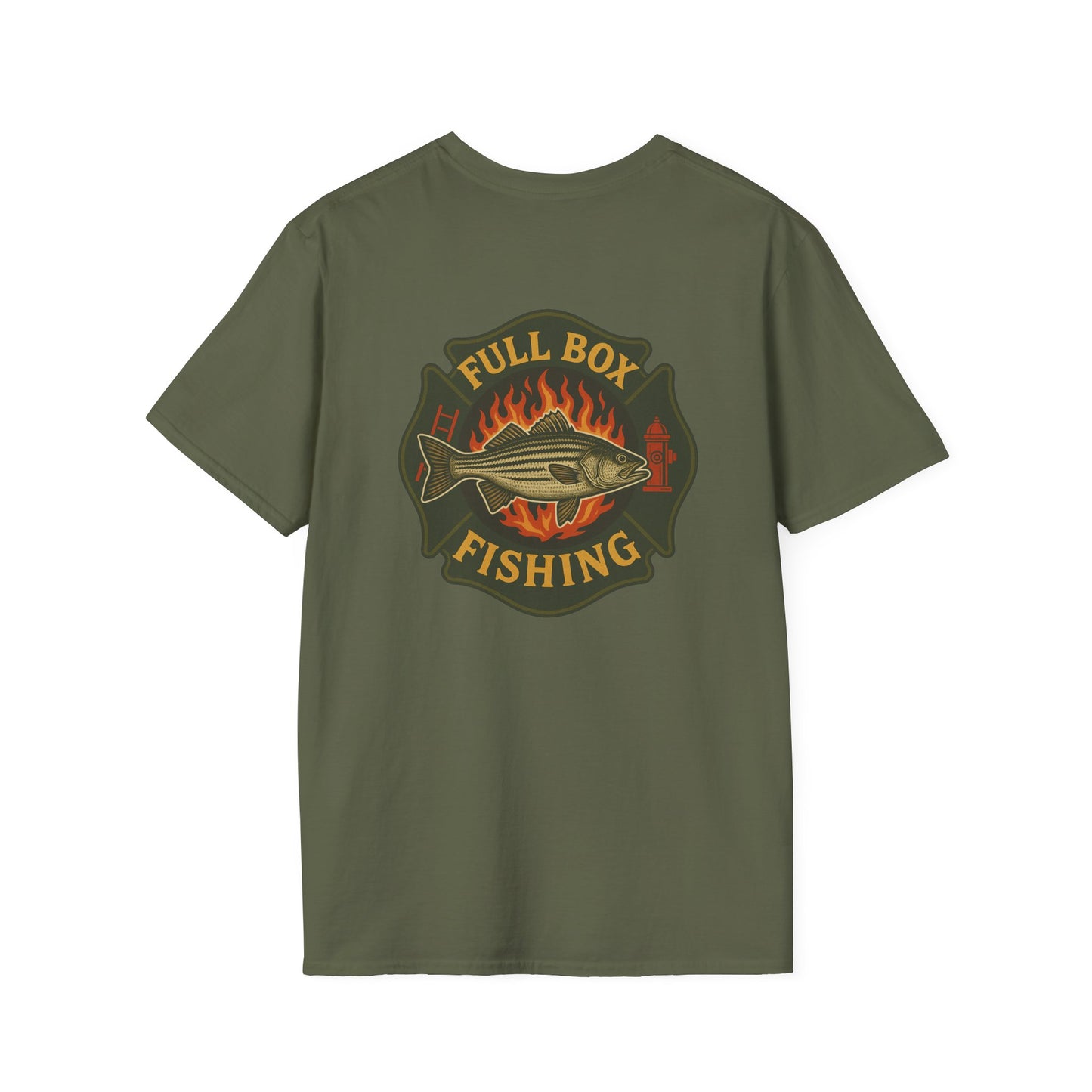 Striper Maltese Cross Tee - Full Box Fishing Designs