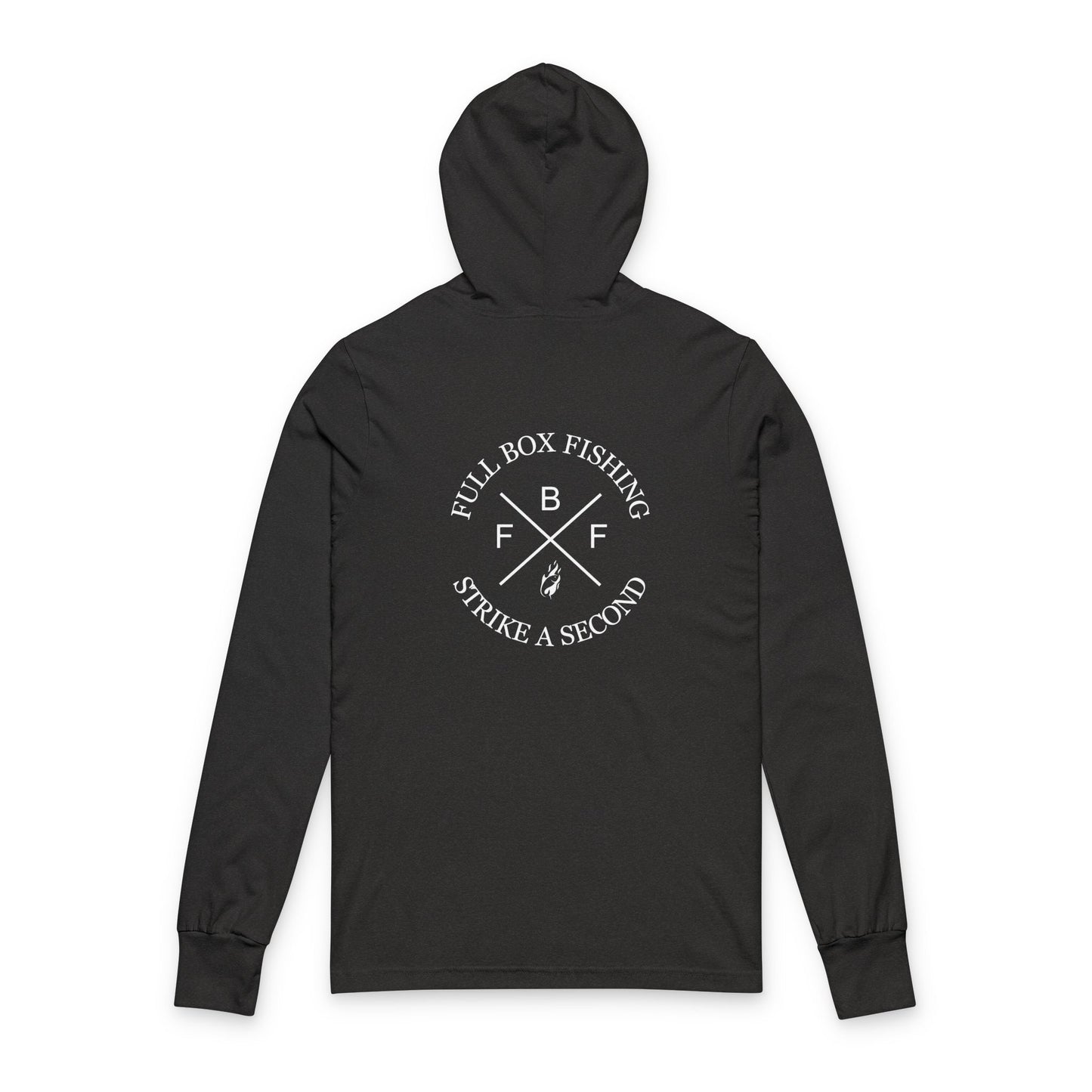 Hooded Long Sleeve Tee - Full Box Fishing Designs