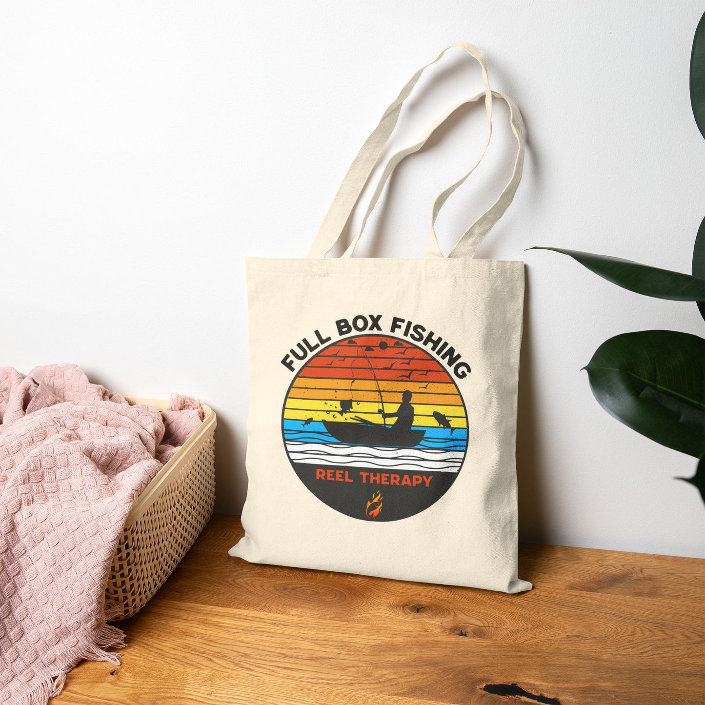 Full Box Fishing Tote Bag - Reel Therapy