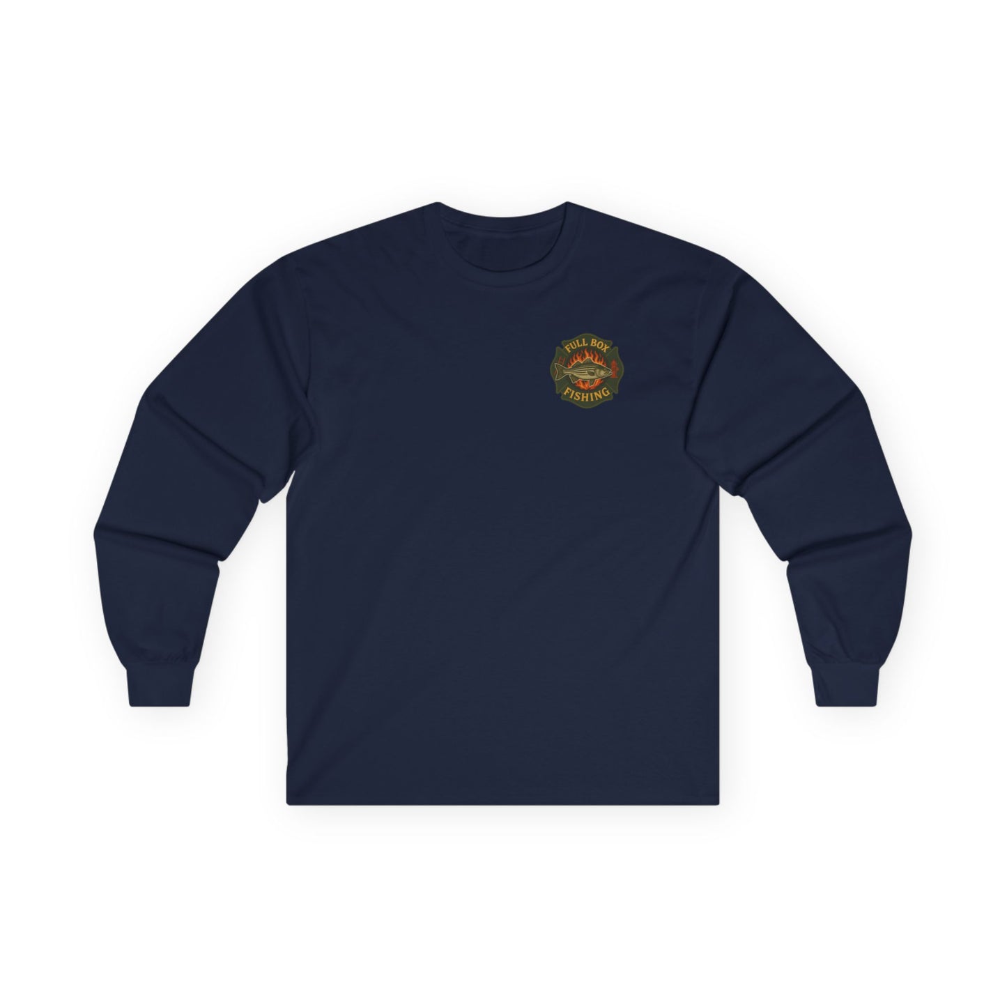 Striper Maltese Cross Long Sleeve Tee - Full Box Fishing Designs
