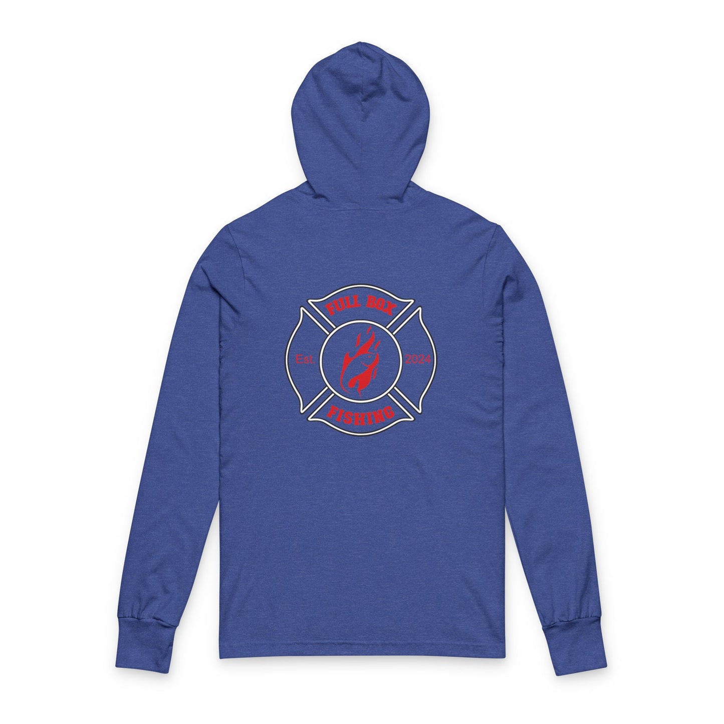 Hooded Long Sleeve Tee - Full Box Fishing Designs