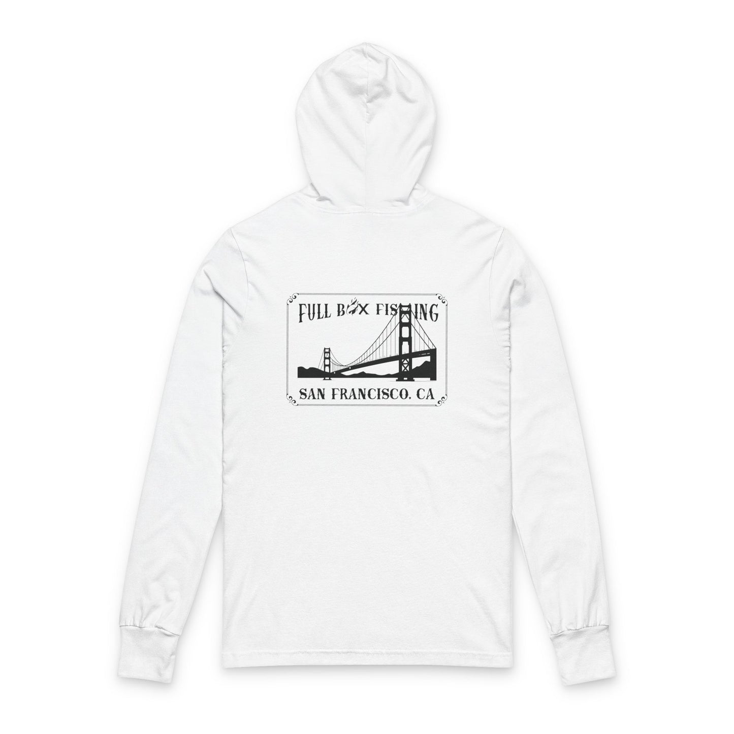 Hooded Long Sleeve Tee - Full Box Fishing Designs