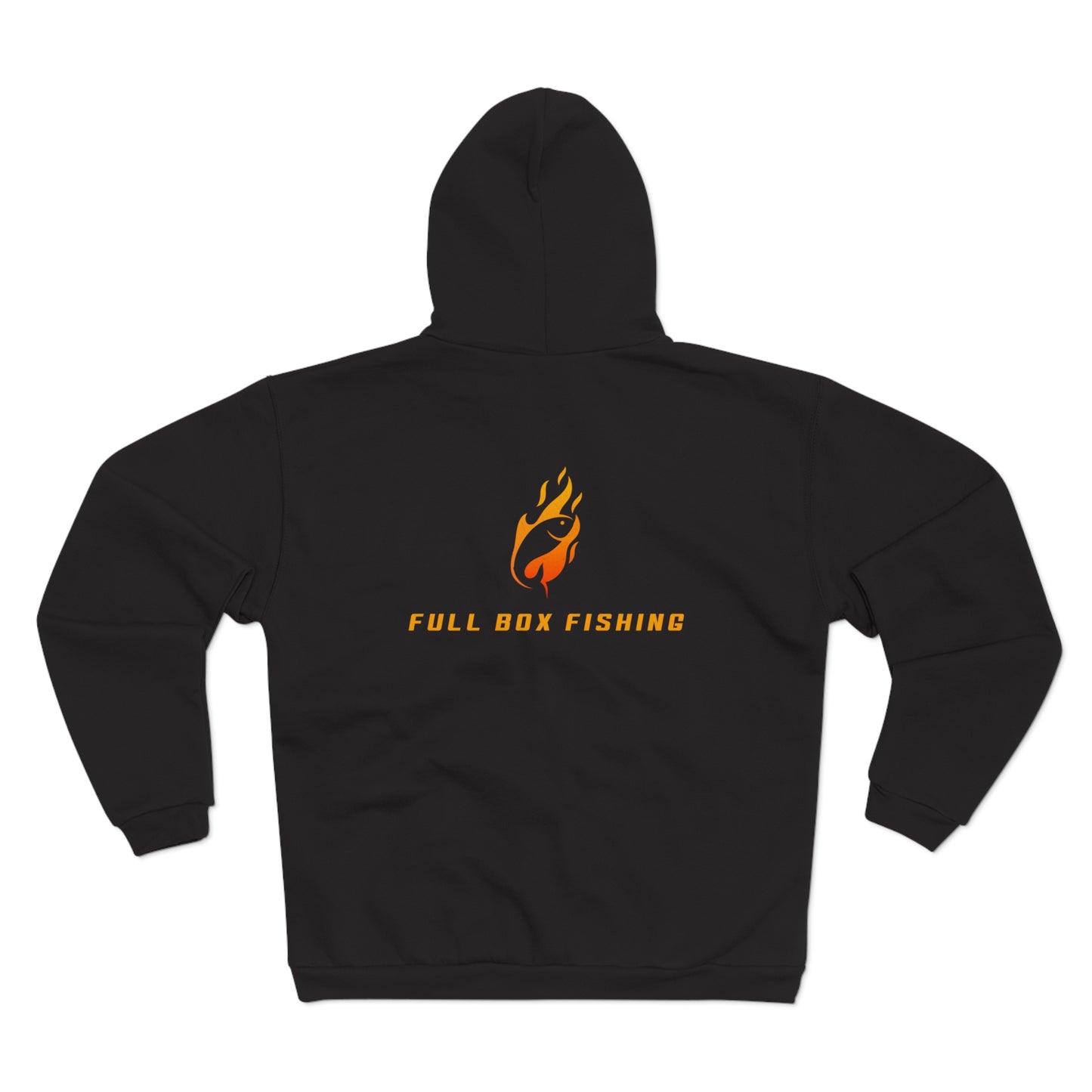 Hooded Full Zip Sweatshirt - Full Box Fishing Fire Designs