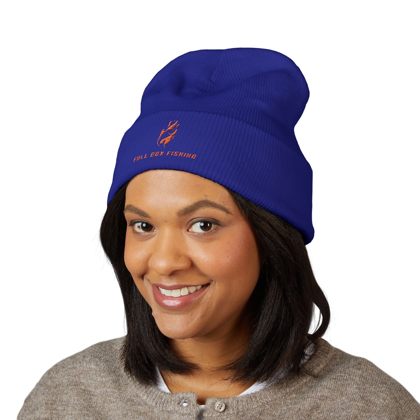 Classic Cuffed Beanie - Full Box Fishing Designs