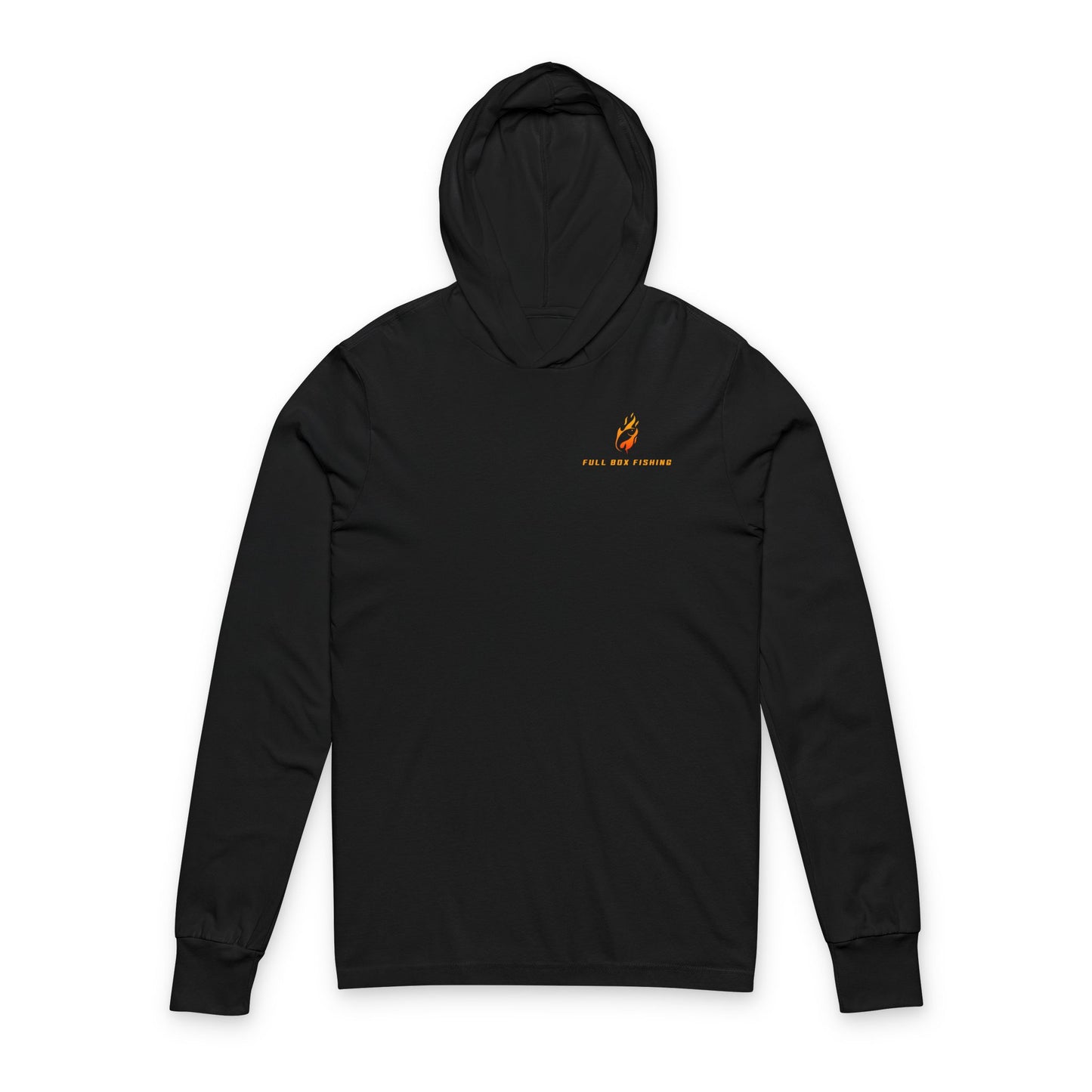 Hooded Long Sleeve Tee - Full Box Fishing Designs