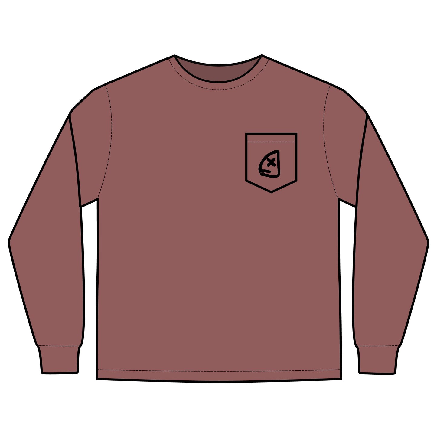 Long Sleeve Pocket T-Shirt - Full Box Fishing Designs
