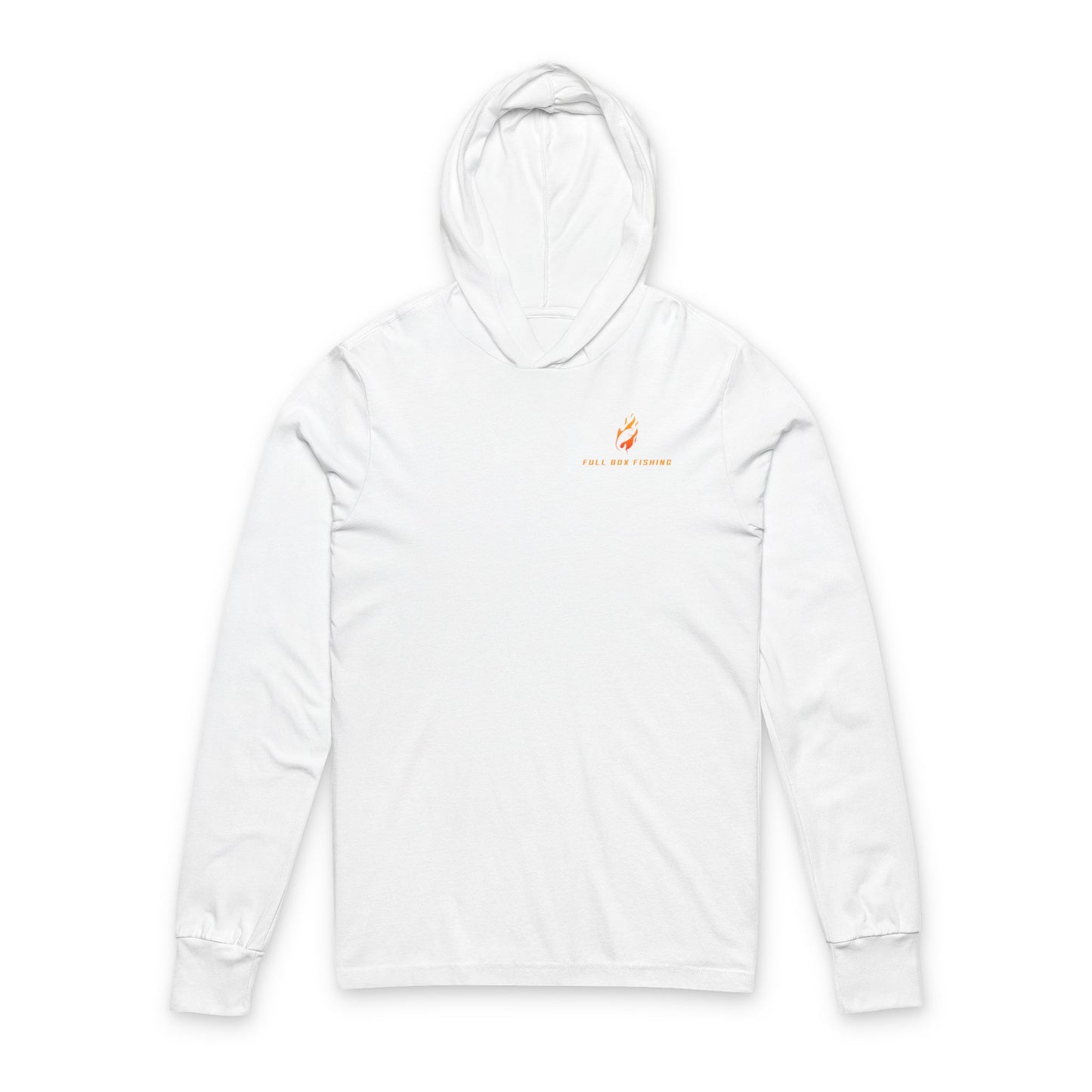 Hooded Long Sleeve Tee - Full Box Fishing Designs