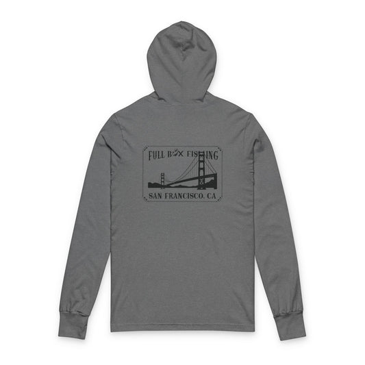 Hooded Long Sleeve Tee - Full Box Fishing Designs