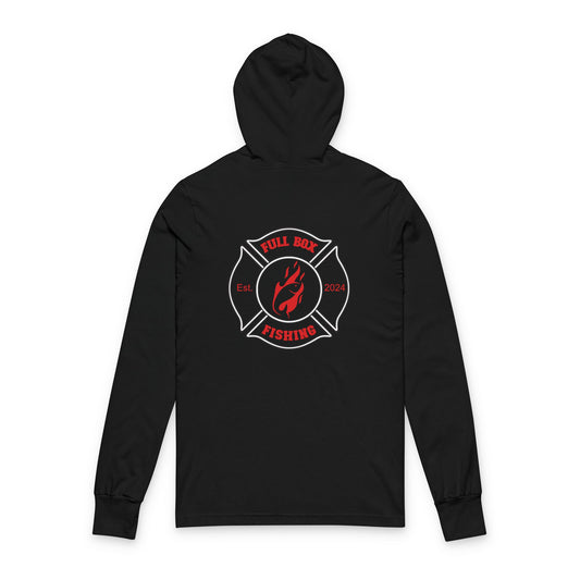 Hooded Long Sleeve Tee - Full Box Fishing Designs