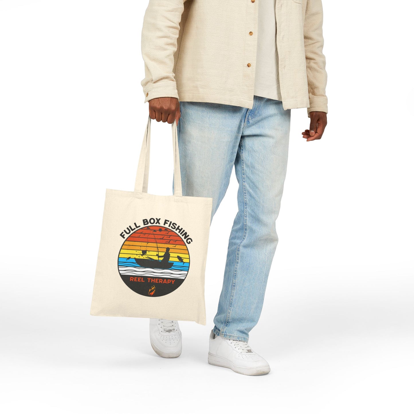 Full Box Fishing Tote Bag - Reel Therapy