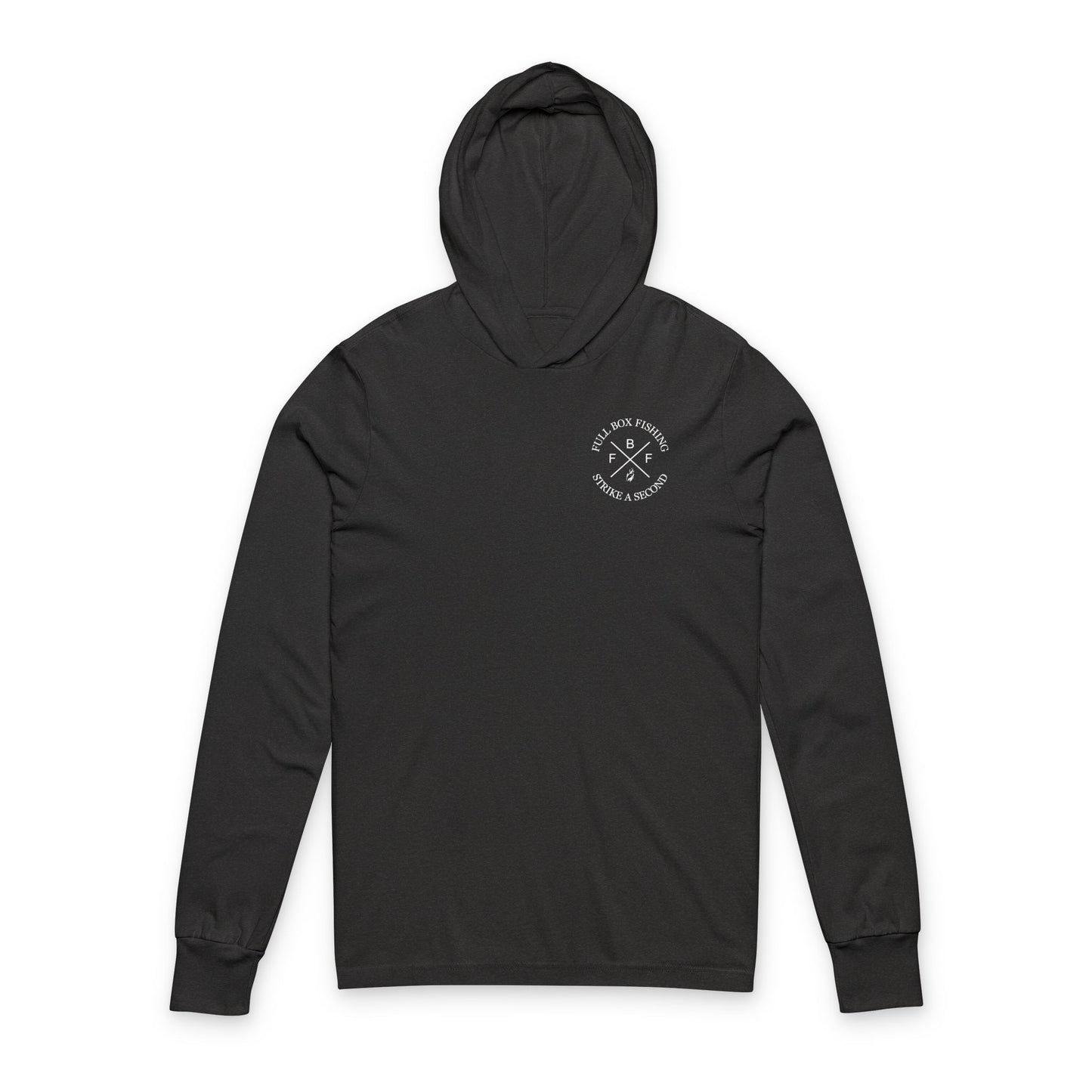 Hooded Long Sleeve Tee - Full Box Fishing Designs
