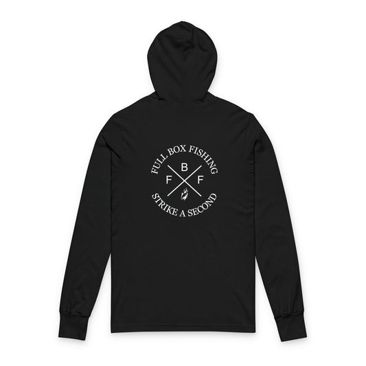 Hooded Long Sleeve Tee - Full Box Fishing Designs
