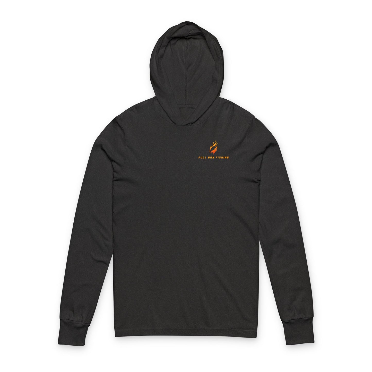 Hooded Long Sleeve Tee - Full Box Fishing Designs