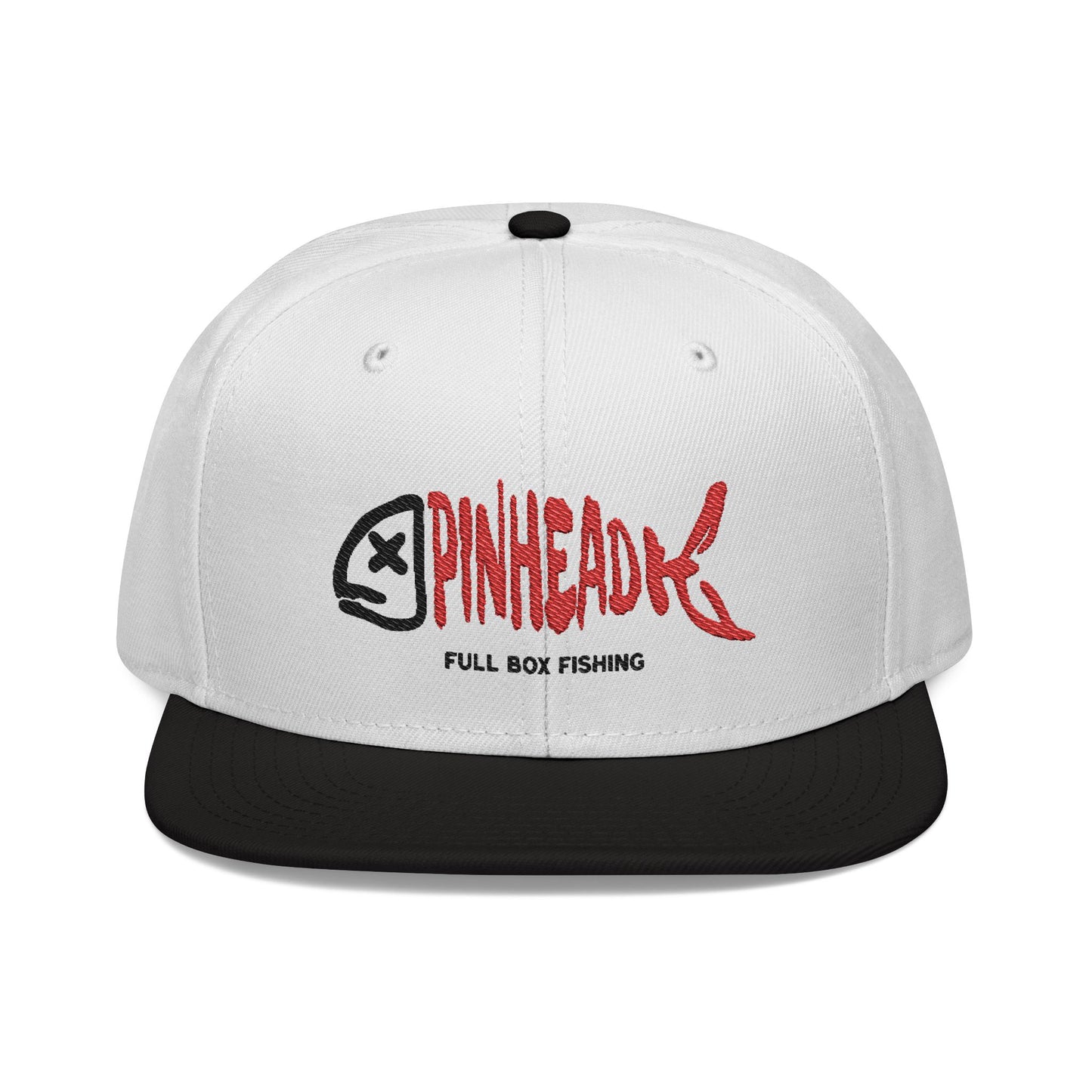 Embroidered Snapback Cap - PINHEAD Full Box Fishing Designs