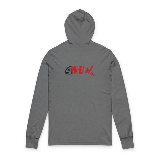 Hooded Long Sleeve Tee - Pinhead Full Box Fishing Designs
