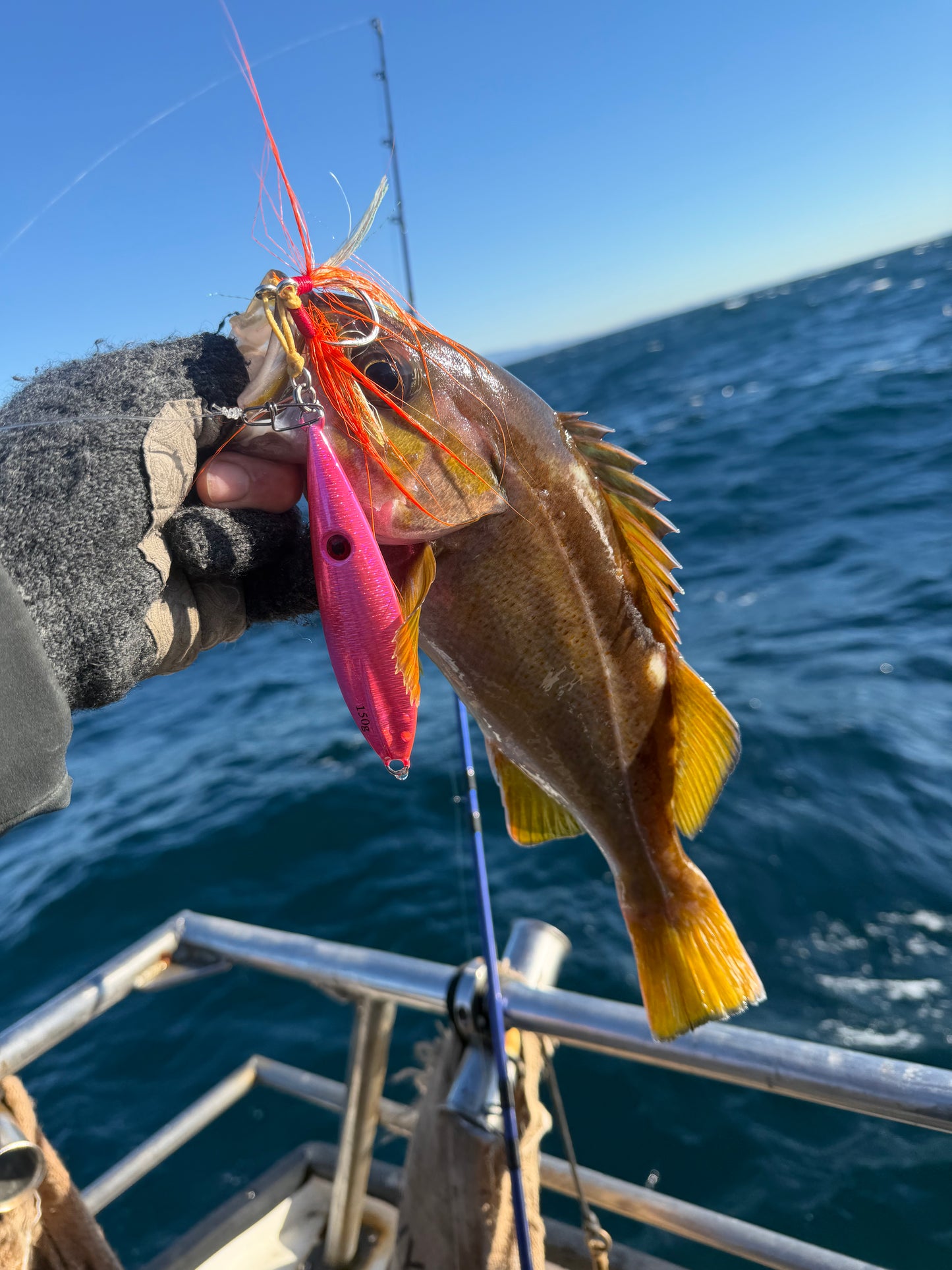 Full Box Fishing            First-In Flutter 150g Slow Pitch Jig (Pink Flash)