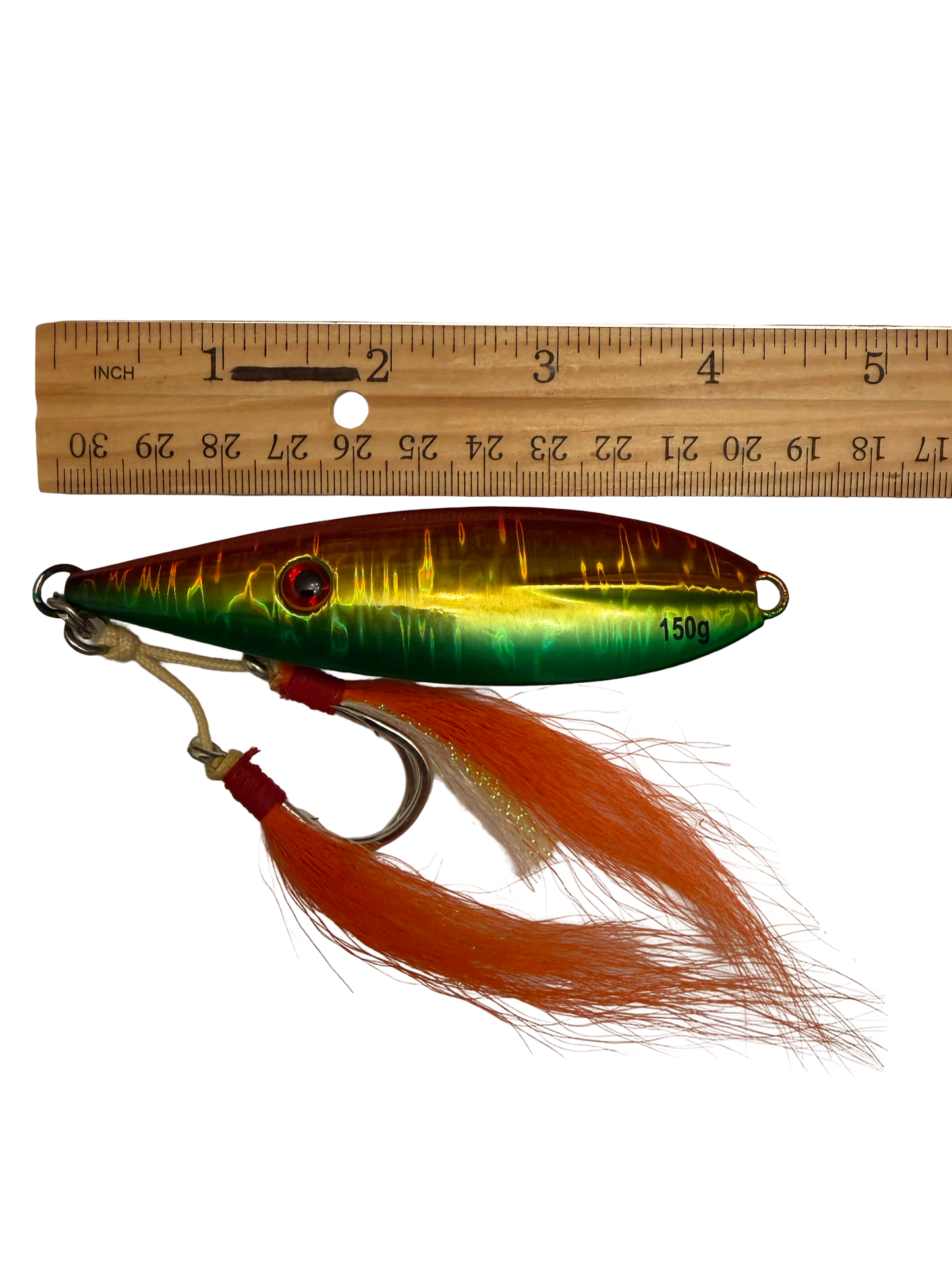 Full Box Fishing             First-In Flutter 150g Slow Pitch Jig (Flame Haze)